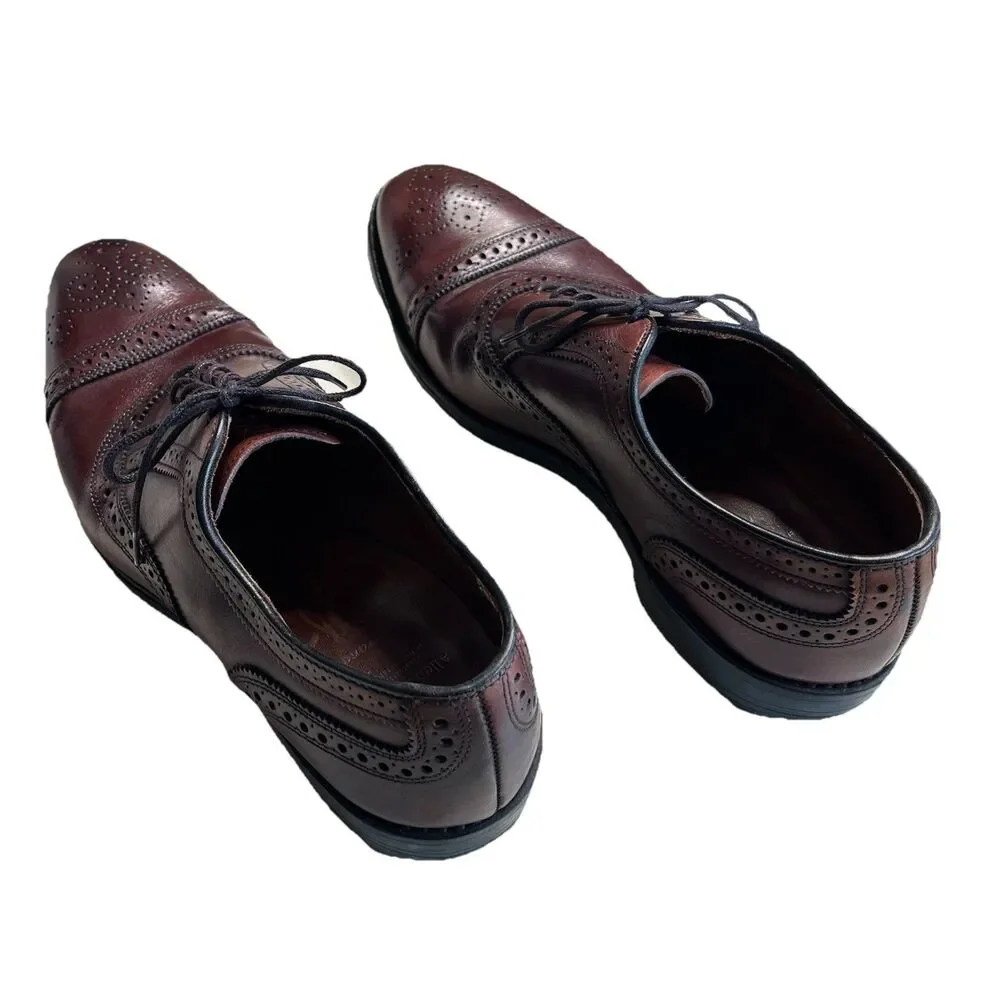 Allen Edmonds “Strand” Cap-Toe Oxford Burgundy Ox Blood Men Dress Shoes Sz 10